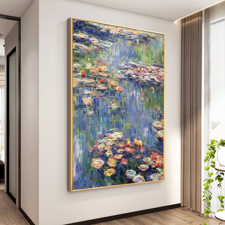Impressionistische Seerosen Leinwandkunst