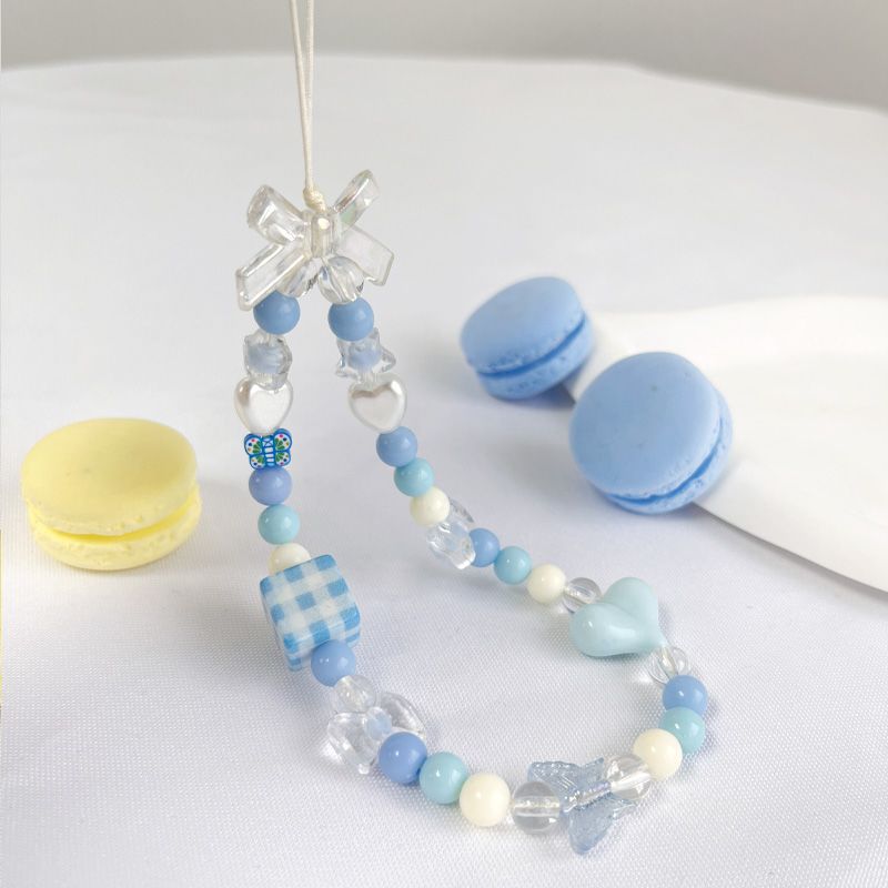 Zarte Schmetterlings-Perlen-Handy-Charm Karnz