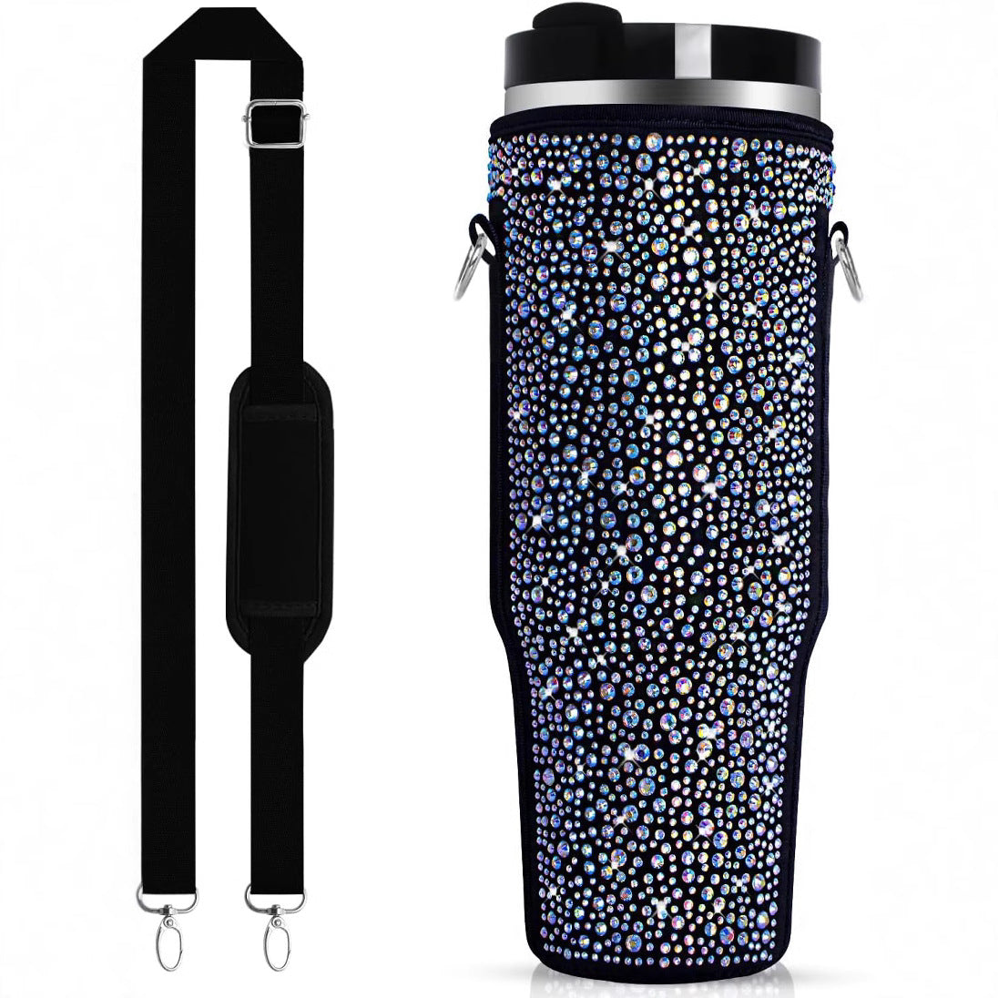 Damen Wasserflaschenhalter mit funkelnden Strasssteinen Karnz