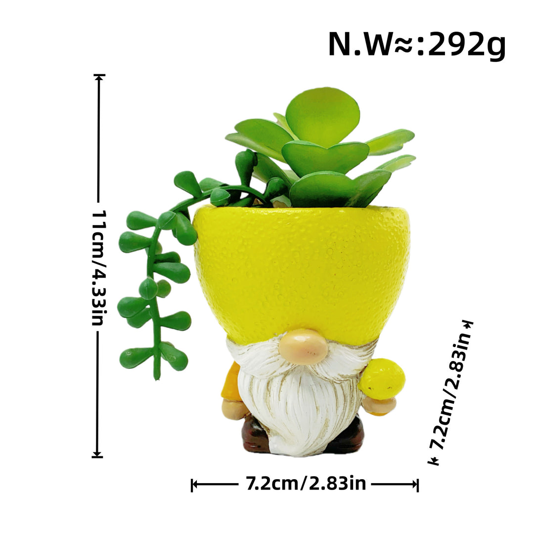 Originelle Blumentopffigur mit Zwergmotiv Karnz