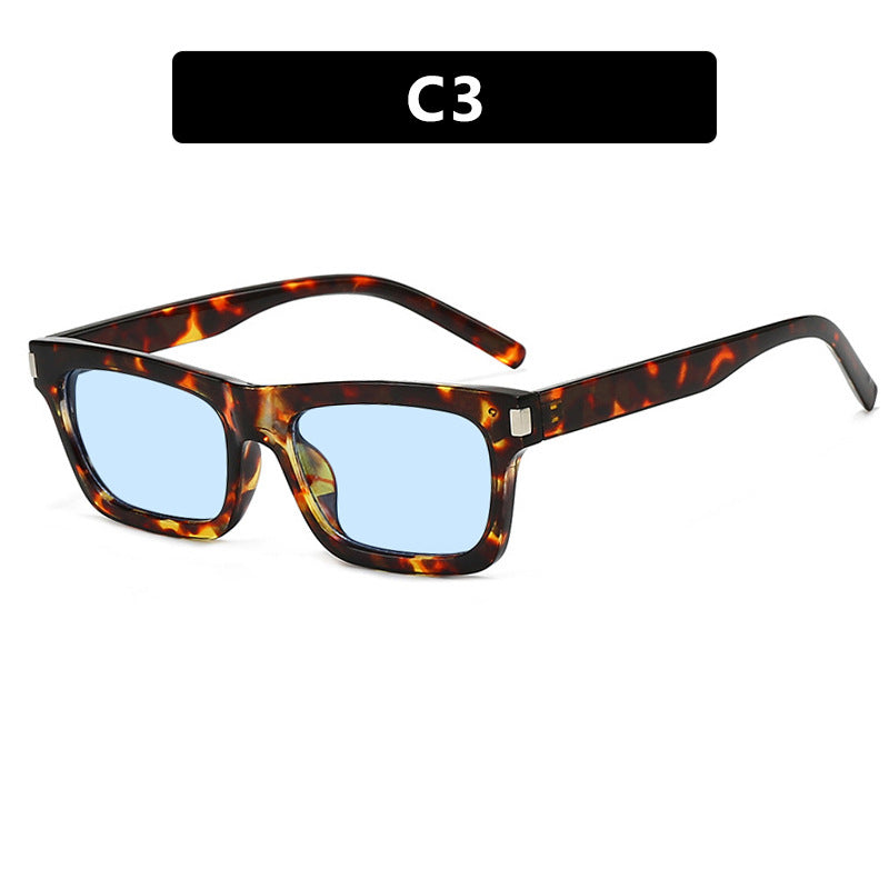 Damen quadratische Sonnenbrille mit transparenten Gläsern und stilvollem Design Karnz