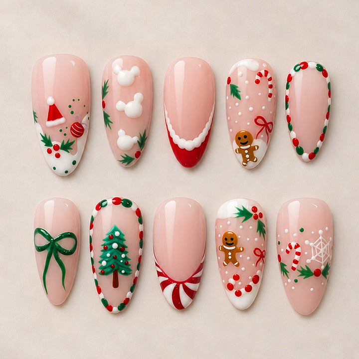 Kreatives Kunstnagelset für festliche Anlässe Karnz