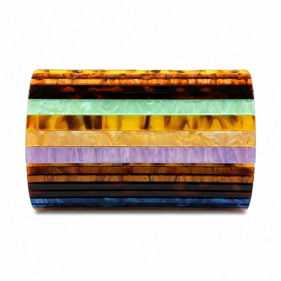 Künstlerische ovale Acryl-Clutch