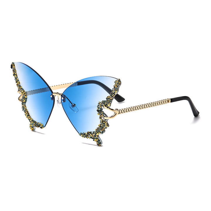 Glamouröse Schmetterlingsrahmen-Sonnenbrille