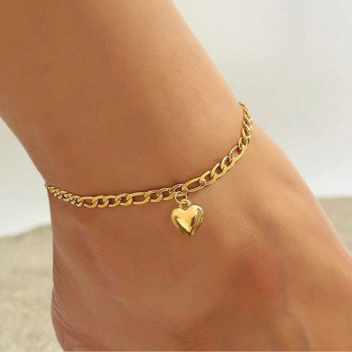 Herz Charm Link Armband Karnz