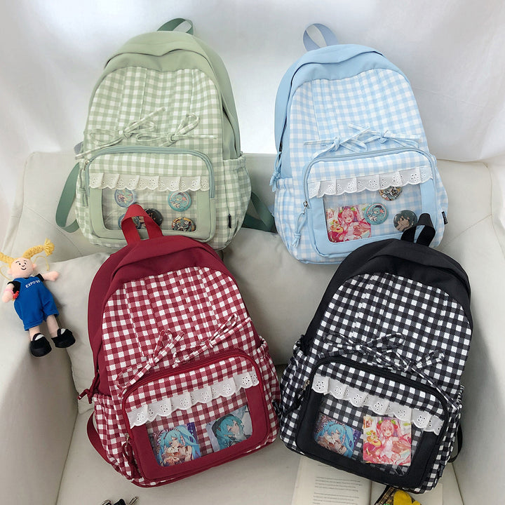 Stylischer Karomuster-Rucksack Karnz