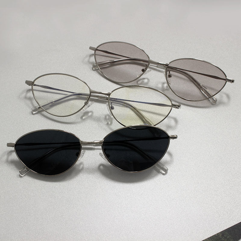 Modische Rechteckige Brille mit Feinem Metallrahmen Karnz