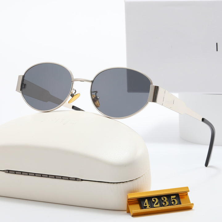 Damen Elegante Designer-Sonnenbrille mit filigranem Rahmen und UV-Schutz Karnz