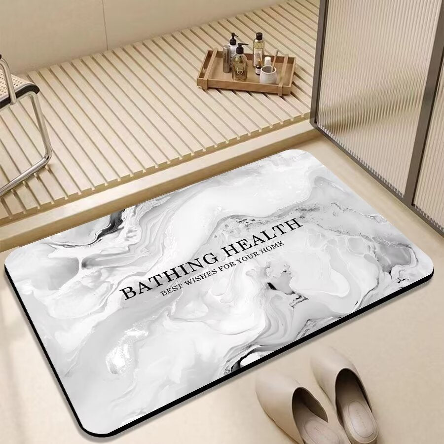 Rutschfeste Marmor-Badematte