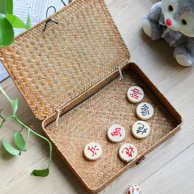 Unisex Handgewebte Aufbewahrungsbox mit Deckel Karnz
