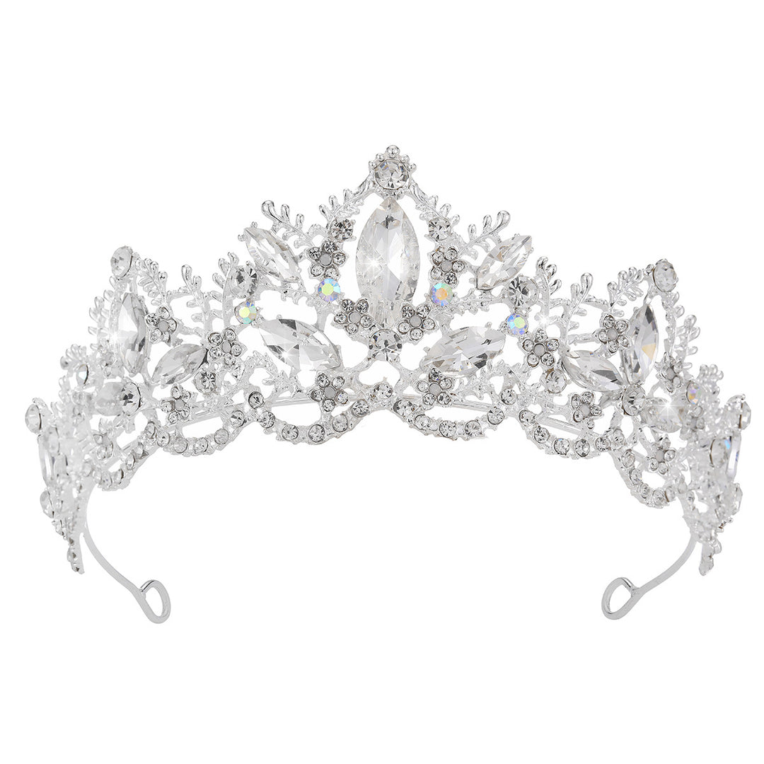 Damen Glamouröse Tiara mit funkelnden Kristallverzierungen Karnz