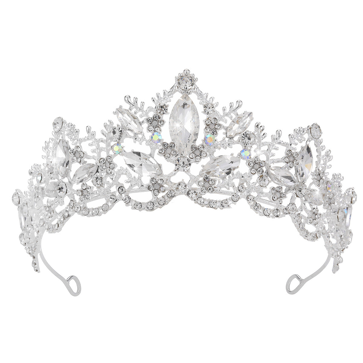 Damen Glamouröse Tiara mit funkelnden Kristallverzierungen Karnz