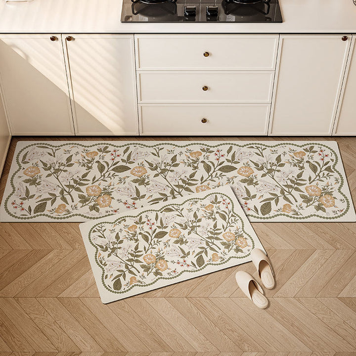 Floral Print Küchenläufer