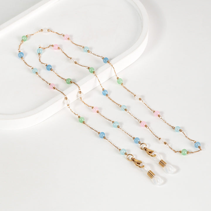 Elegante Perlen Brille Kette Karnz