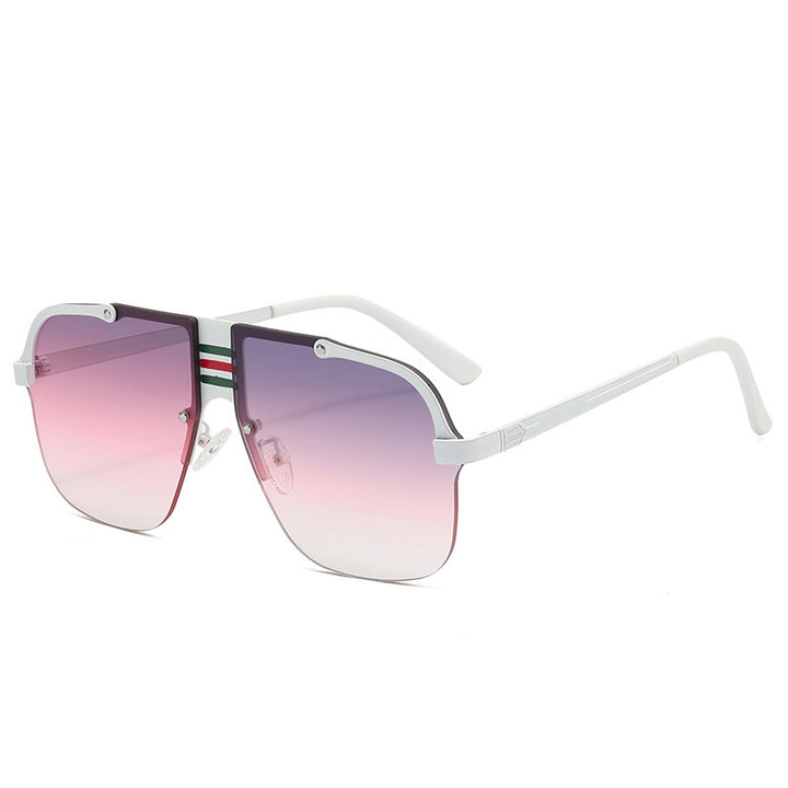 Damen Oversized Sonnenbrille mit einzigartigem, gradienten Gläsern und markantem Metallrahmen Karnz