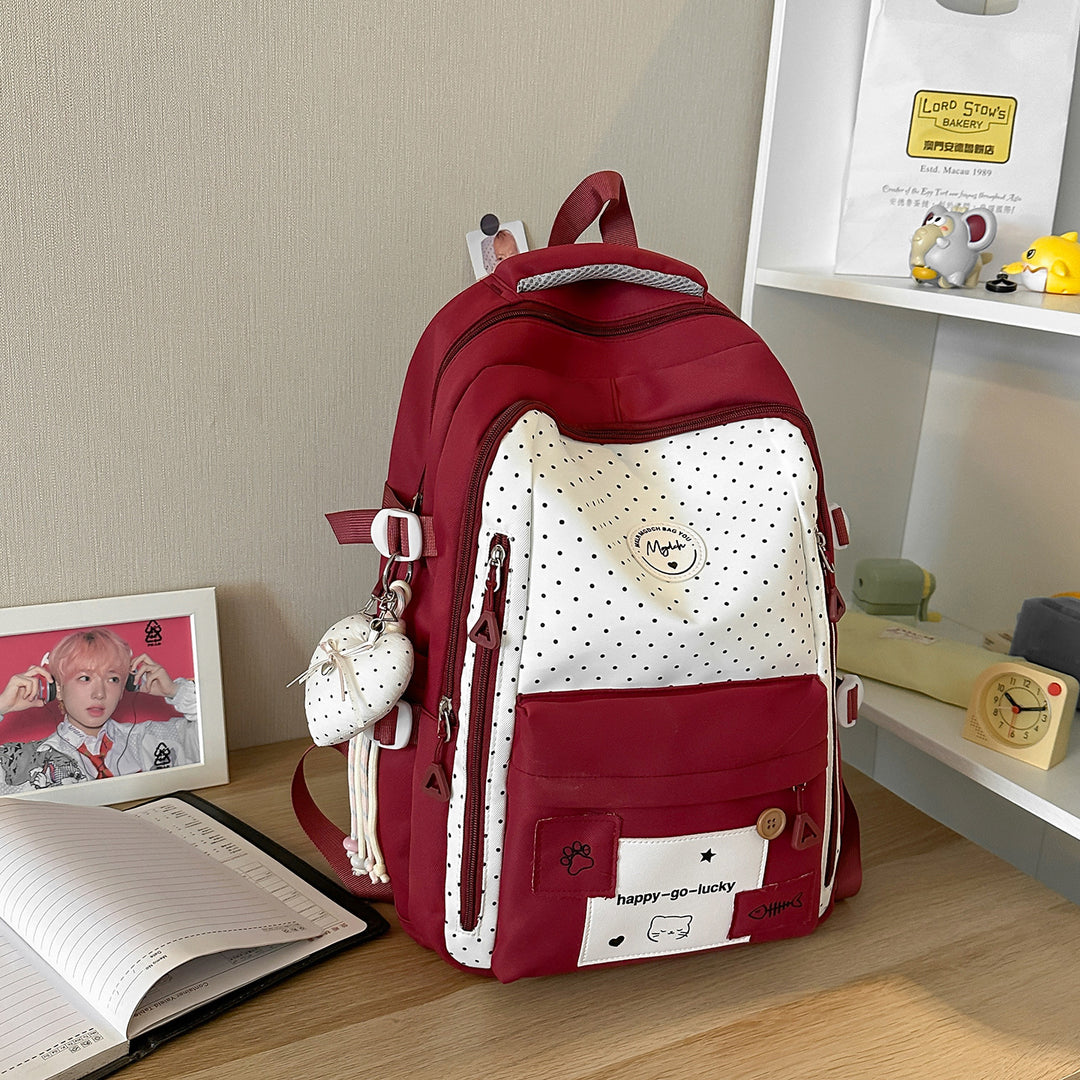 Verspielt Polka Dot Freizeit Rucksack Karnz