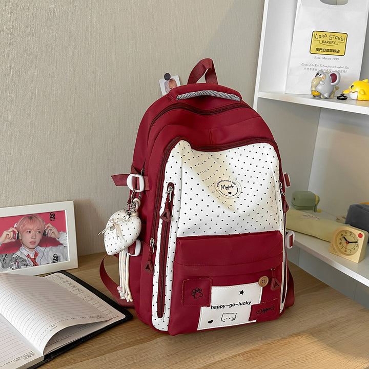 Verspielt Polka Dot Freizeit Rucksack Karnz