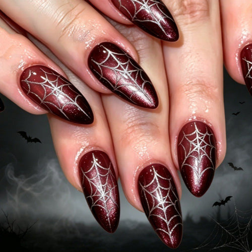 Gothic Spider Web Press-On Nails Karnz