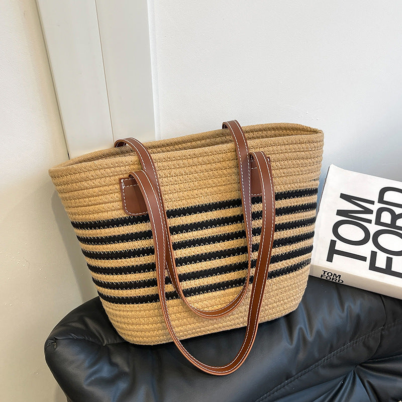 Gestreifter Gewebter Strandtasche Karnz