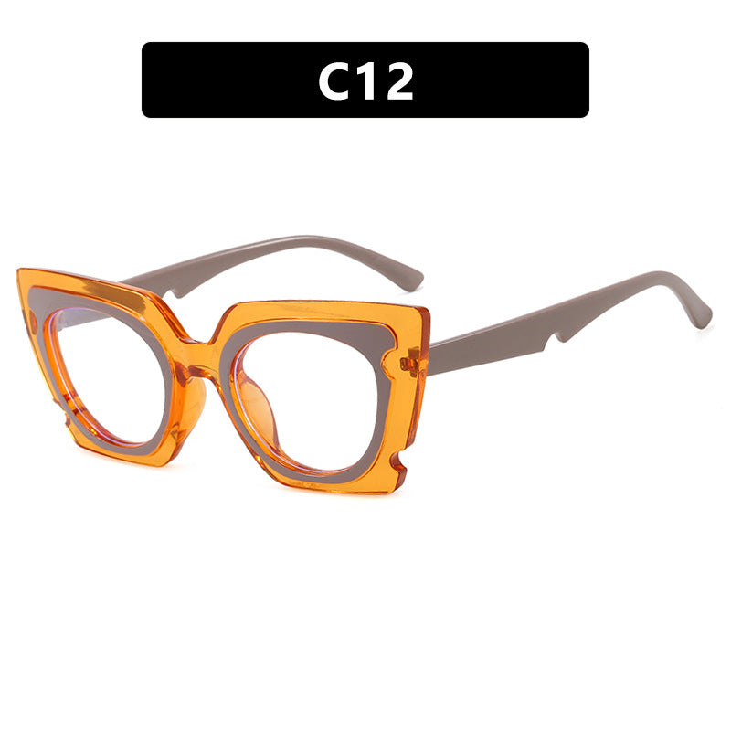 Damen oversized Sonnenbrille mit extravagantem Rahmen und UV-Schutz Karnz