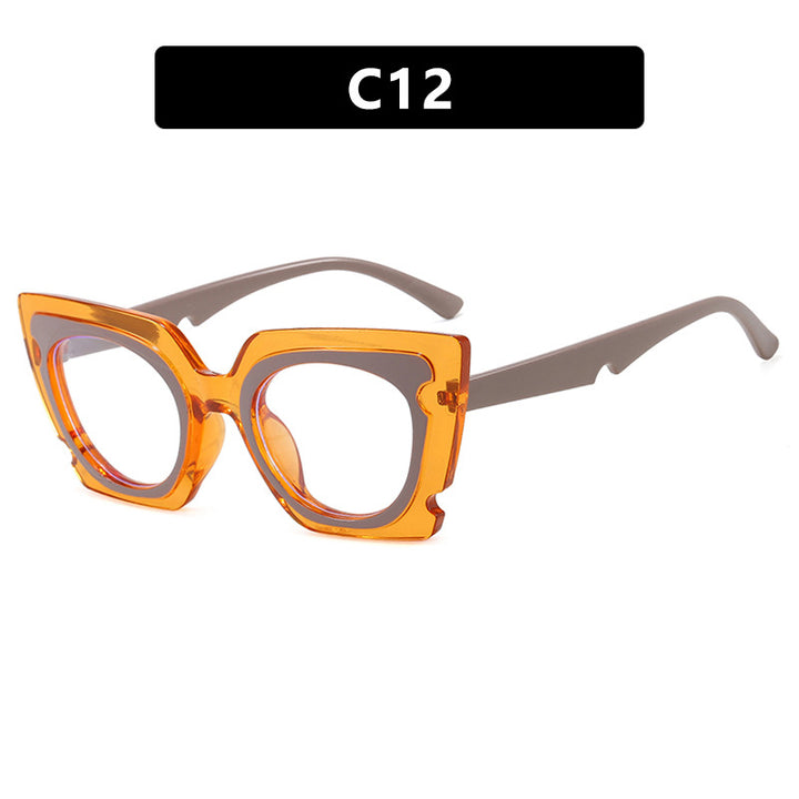 Damen oversized Sonnenbrille mit extravagantem Rahmen und UV-Schutz Karnz