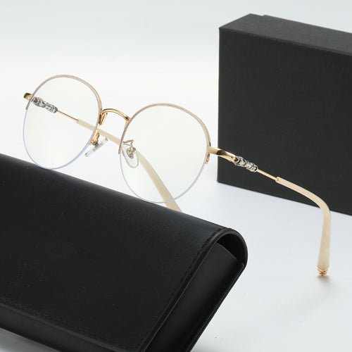 Damen runde Sonnenbrille mit elegantem Metallrahmen und komfortablen Nasenpads Karnz