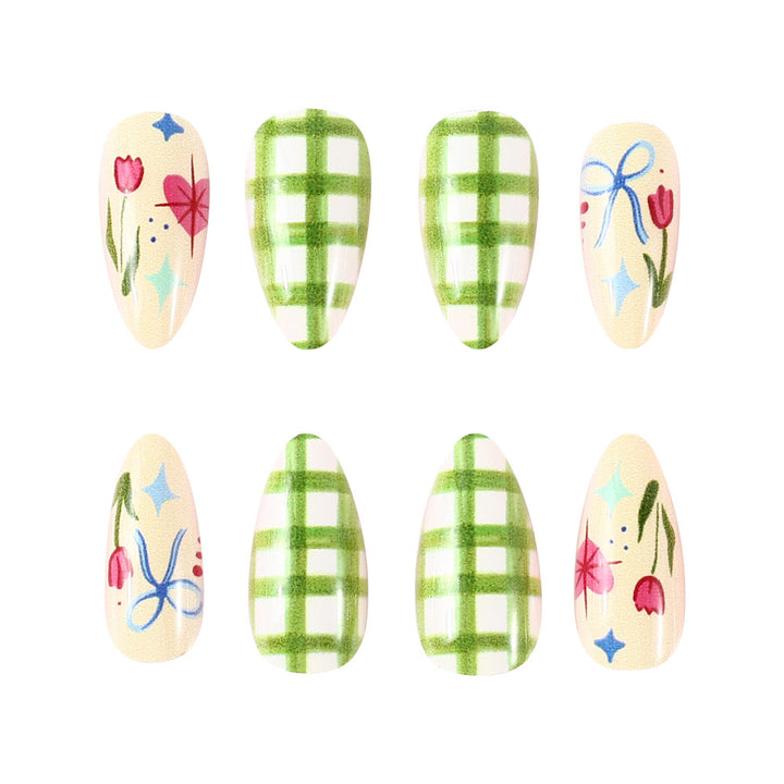 Floral Art Gel Press-On Nägel Karnz