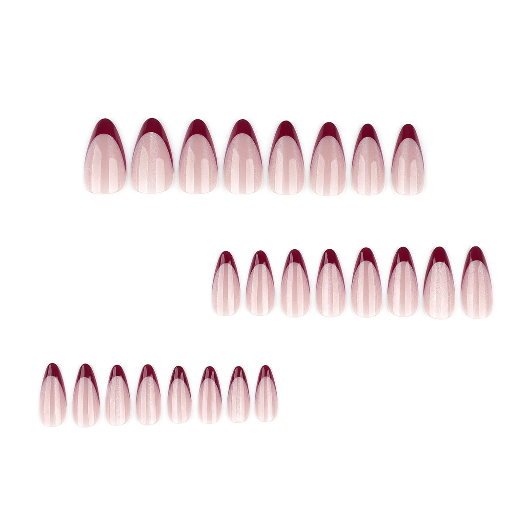 Künstliche Stiletto-Nägel mit glitzernden Spitzen Karnz