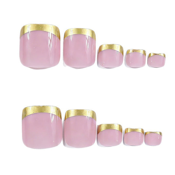 Elegante gold-tipped Nagelkunst Karnz