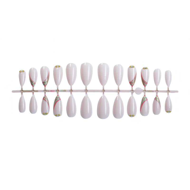 Elegantes Press-On-Nail-Set mit floralem Design Karnz