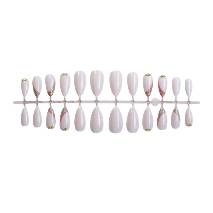 Elegantes Press-On-Nail-Set mit floralem Design Karnz
