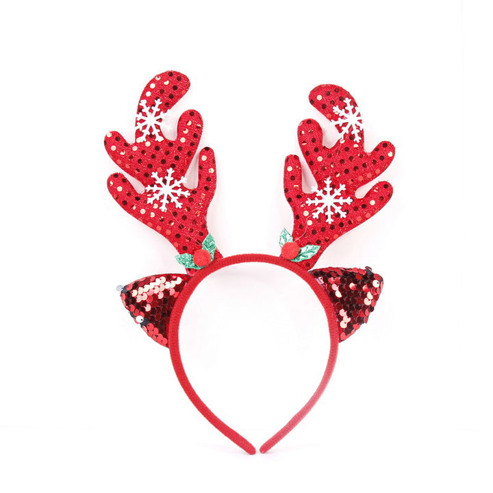 Festlicher Weihnachts-Haarreif mit lustigen Weihnachtsmannfiguren