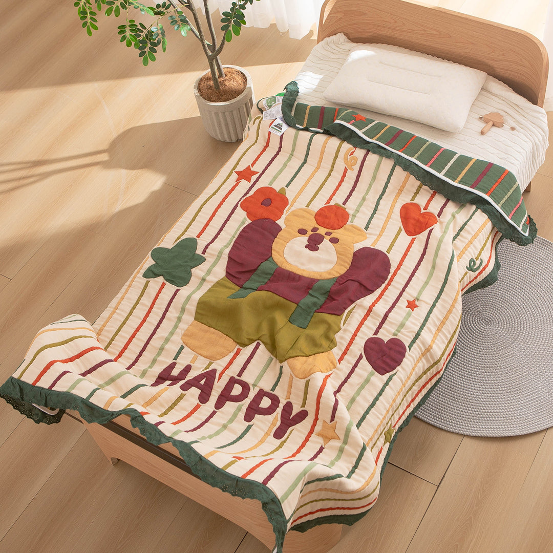 Damen Tagesdecke mit niedlichem Tier- und Märchenmotiv Karnz