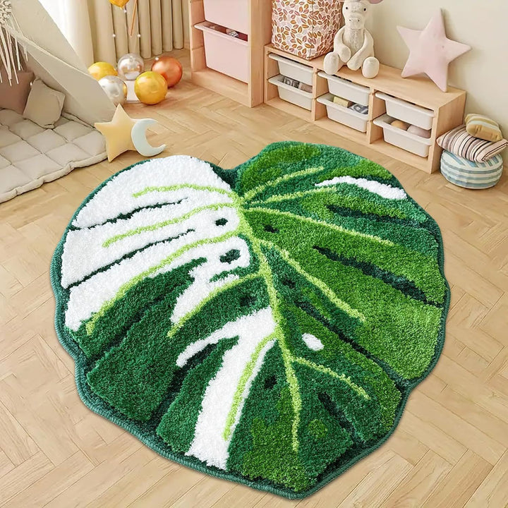 Monstera-Blatt-förmiger Teppich Karnz