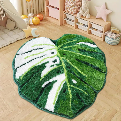 Monstera-Blatt-förmiger Teppich Karnz