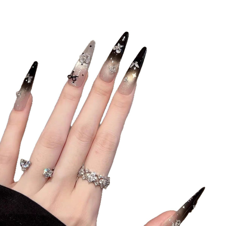 Künstlerische Strass Stiletto Nagelkunst Extensions
