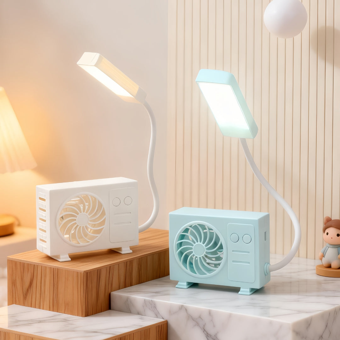 Damen Multifunktionale Tischlampe mit integriertem Ventilator Karnz