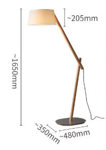 Verstellbare Holz-Stehlampe