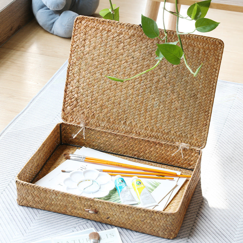 Unisex Handgewebte Aufbewahrungsbox mit Deckel Karnz