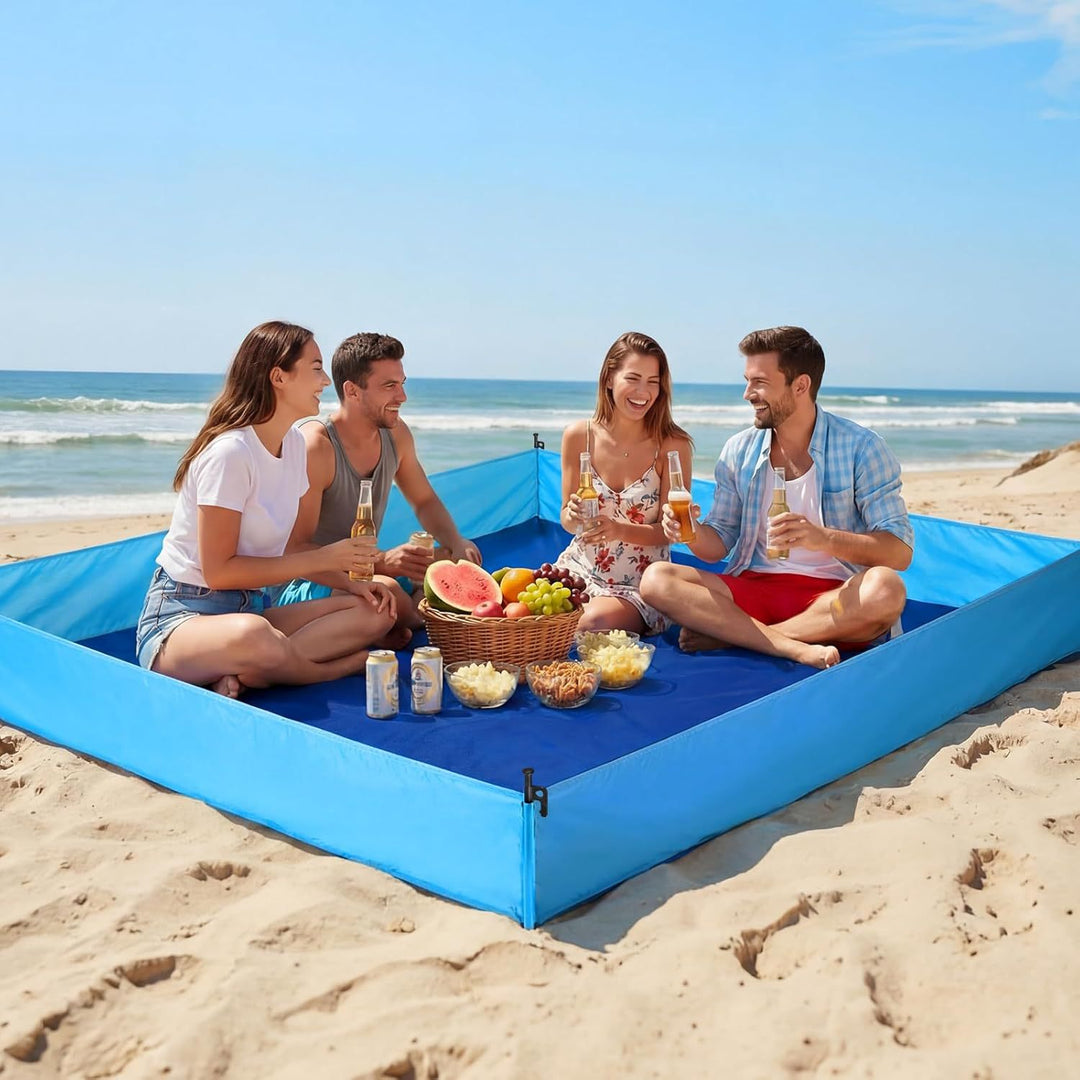Vielseitige sandfreie Strandmatte mit Ankersystem Karnz