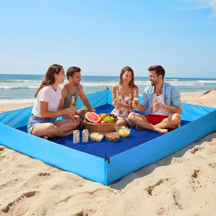 Vielseitige sandfreie Strandmatte mit Ankersystem Karnz