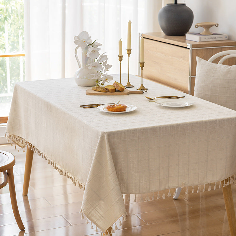 Elegante strukturierte Tischdecke