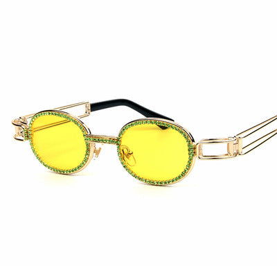 Damen feminine Designer-Sonnenbrille mit extravagantem Rahmen Karnz