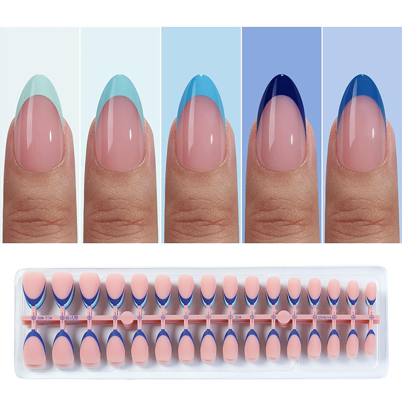 Künstlerische Ombre French Tip Press-On Nails Karnz
