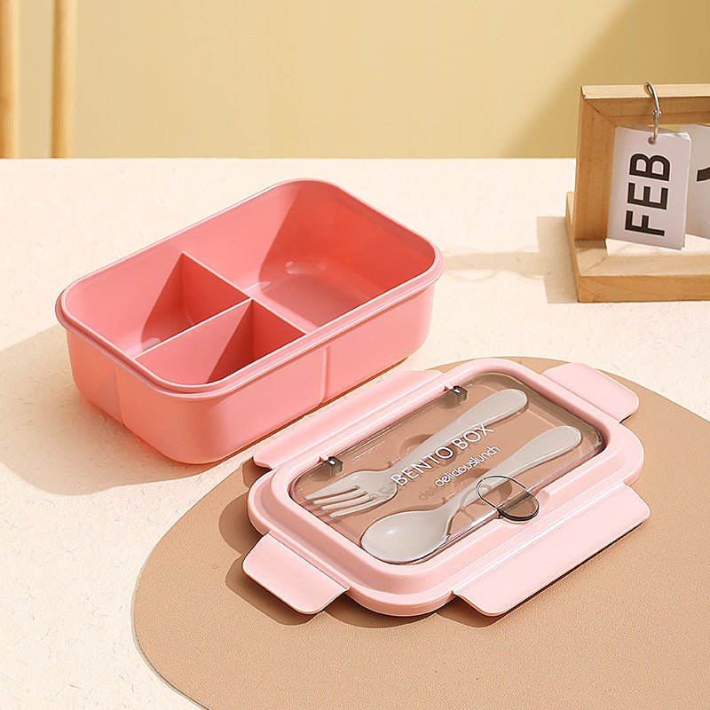 Multi-Compartment Bento Lunchbox mit integrierten Besteck