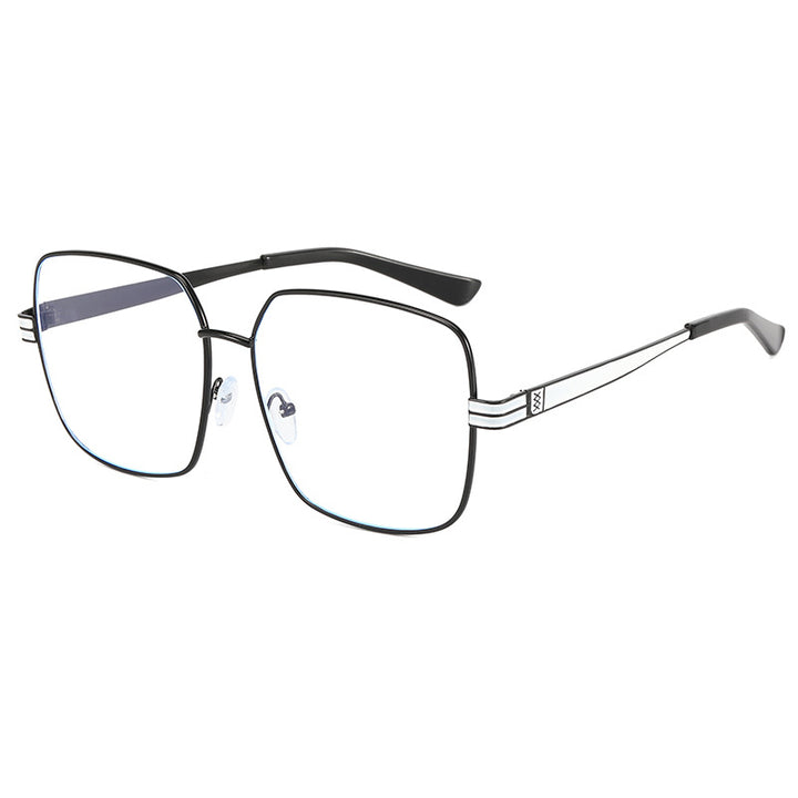 Damen modische quadratische Brille mit filigranem Metallrahmen Karnz