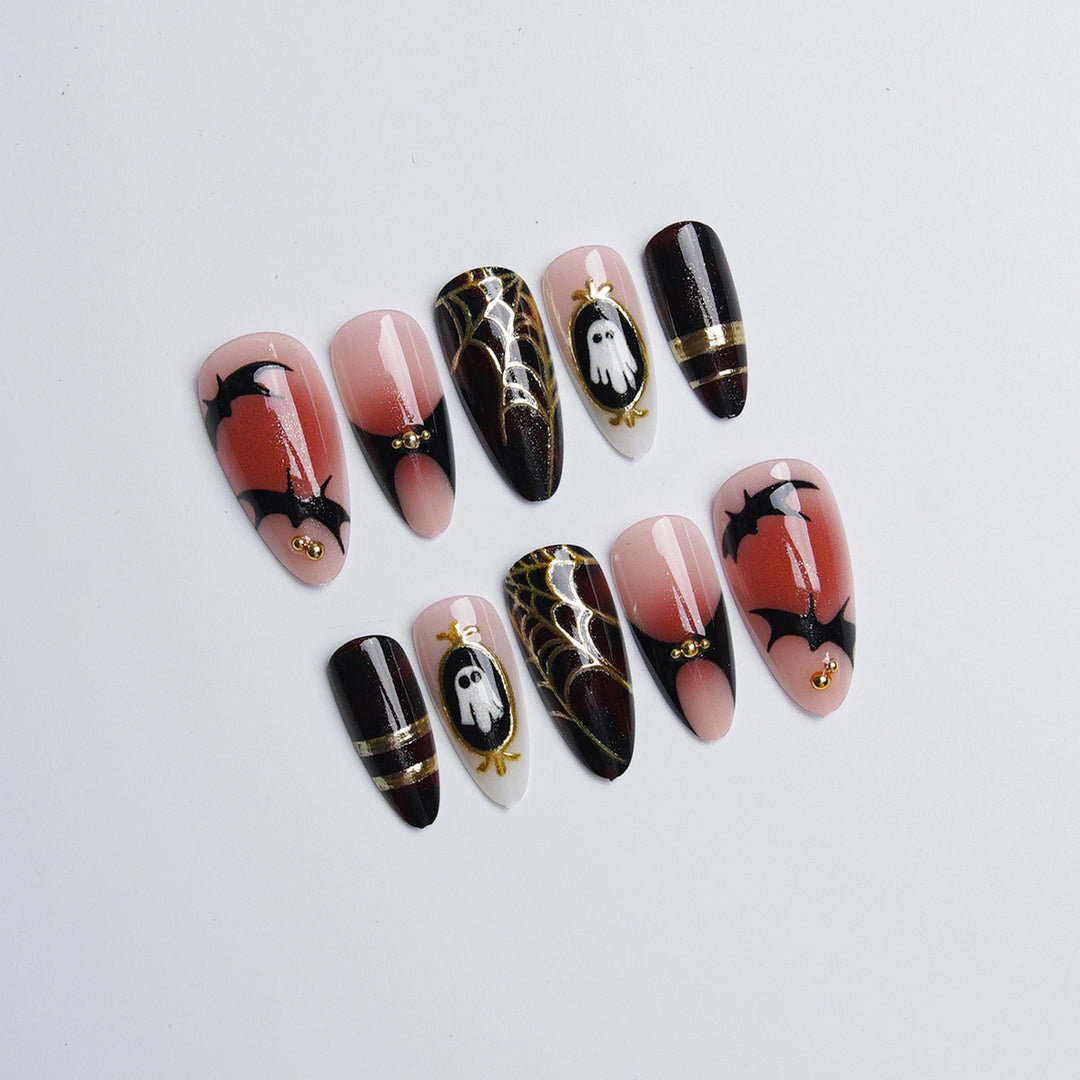 Halloween Kunstnagelset mit gruseligen Motiven Karnz