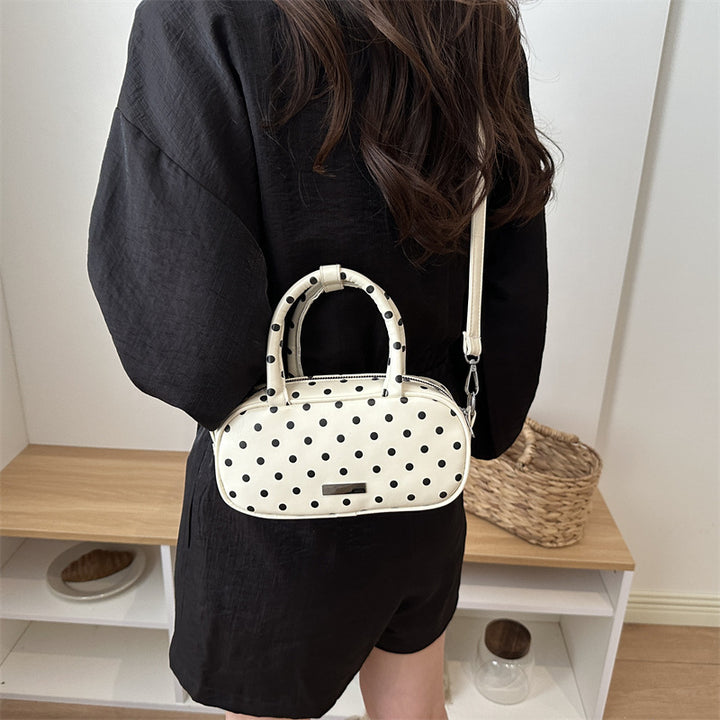 Stylische Polka Dot Mini-Handtasche