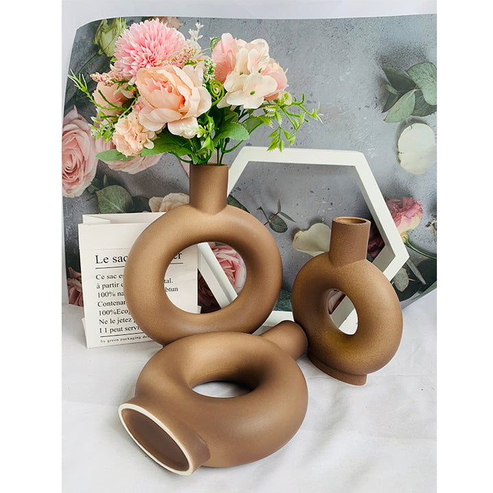 Moderne Abstrakte Keramik Blumenvase Karnz