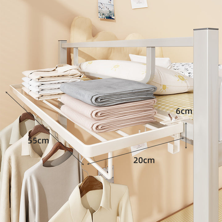 Bettgestell Montierter Ausziehbarer Kleider- und Wäscheschrank mit Ausziehbarer Kleiderstange